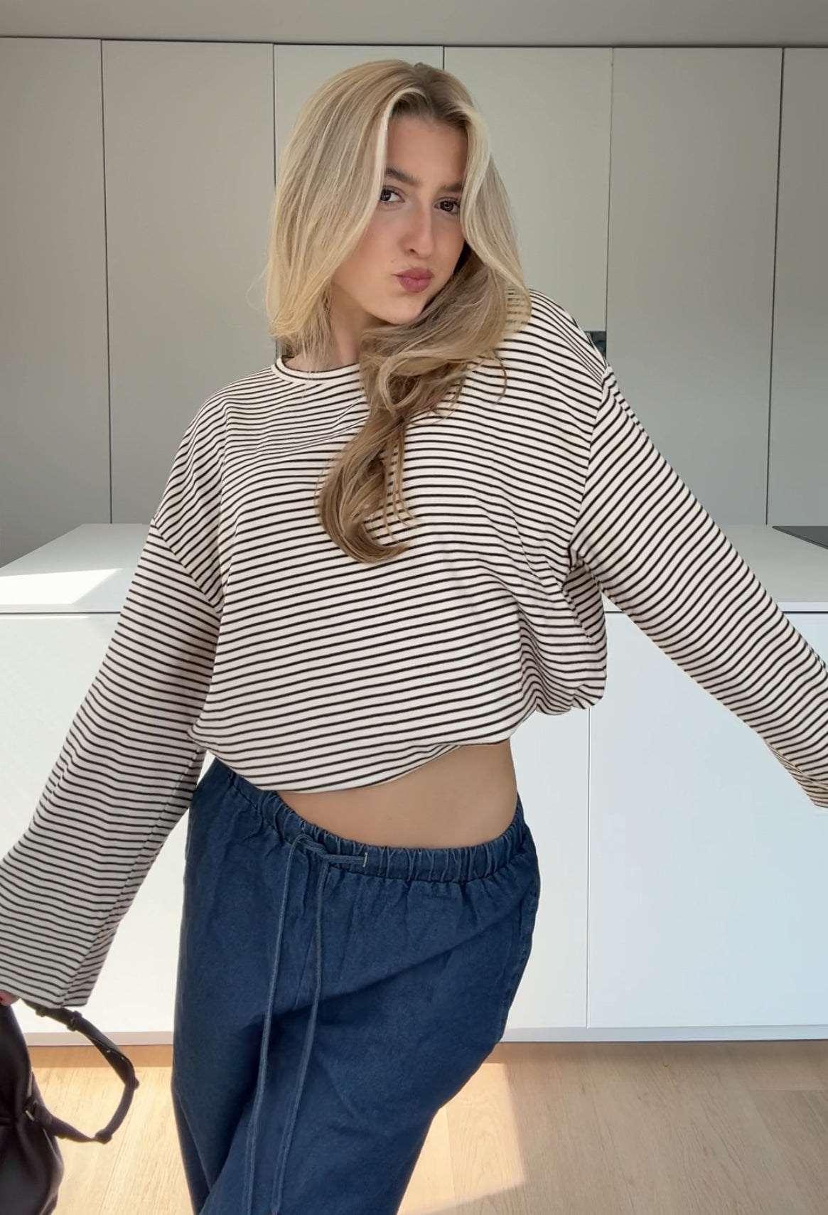 STRIPED LONGSLEEVE BROWN